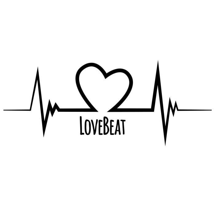 Stickers adhésif mural Love beat - 100x41 cm