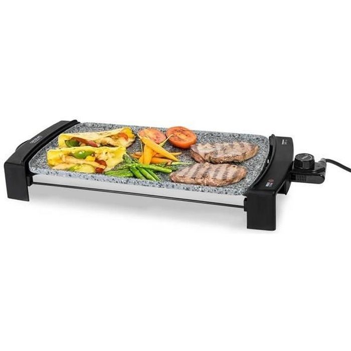 Grill avec surface anti adhérente 2150W - Plancha pierrade 62 x 25 x 8,5 cm Convient aux lave-vaisselles