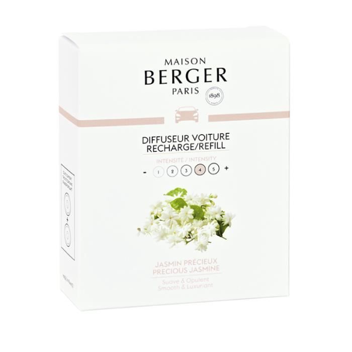 Maison Berger - 6425 Recharges Diffuseur voiture Jasmin Précieux Blanc