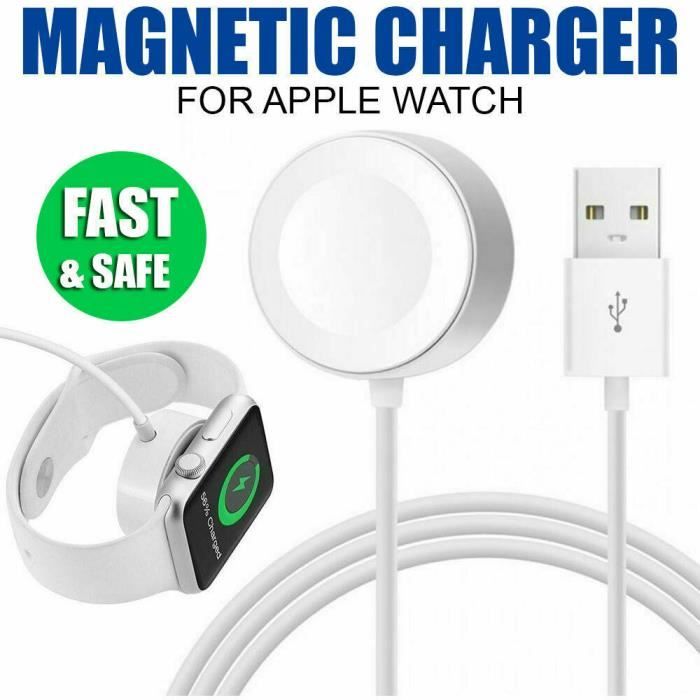 Chargeur pour iWatch Apple Watch Series 5-4-3-2-1 Coussin de chargeur de câble de charge magnétique