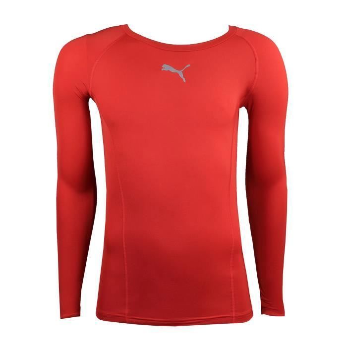 Haut à manches longues Puma Liga Baselayer Tee LS coloris Puma Red