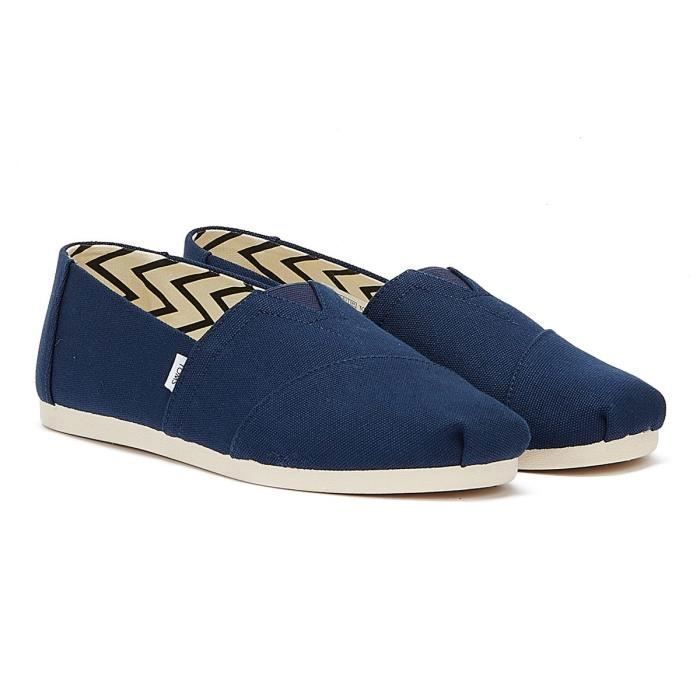 TOMS Alpargata Cotton Canvas Espadrilles Bleu Marine Pour Hommes - EU 42
