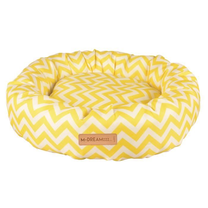 MPETS Coussin Tasmania - Jaune et blanc - Pour chat