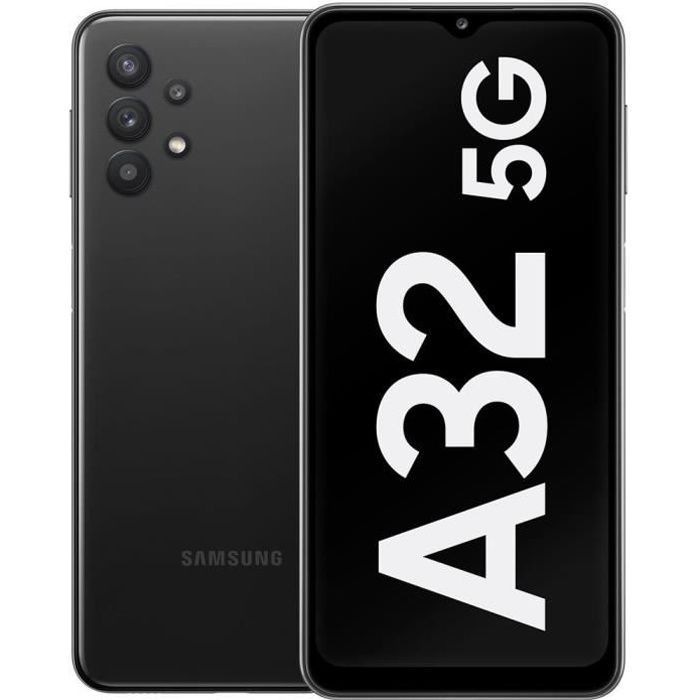 SAMSUNG Galaxy A32 128 Go 5G Dual Sim Display 6.5- HD + Micro SD Slot Caméra 48 Mpx Android Tim Italia Noir
