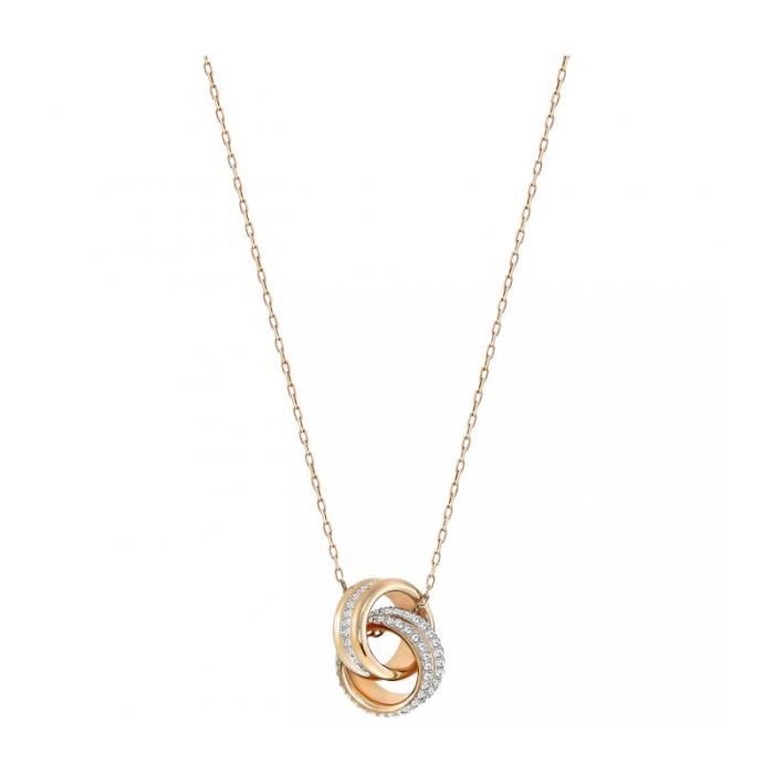 Collier Swarovski Further Pendentif Rose doré - 5240525