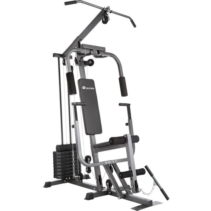 TECTAKE Station de Musculation Appareil à charge modulable- Fonction Chest Press - Charge maximale 150 kg