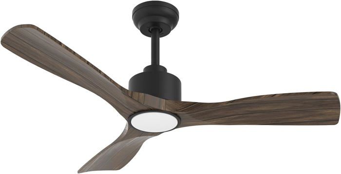 Mefine Ventilateur Plafond 132cm Réversible Avec Lumière LED Et Télécommande - Silencieux 2 Couleurs Pales - Salon Chambre Terrasse