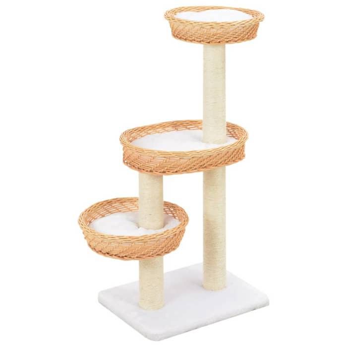 Meilleurs prix pour Solde d'été Arbre à chat avec griffoir en sisal Naturel Bois de saule Classique 3966