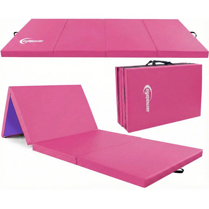 Tapis de Gymnastique Pliable - eyepower - Matelas de Sport 180x60x5 cm - Surface Protection Amortie pour Sécurité - Sport & Fitness