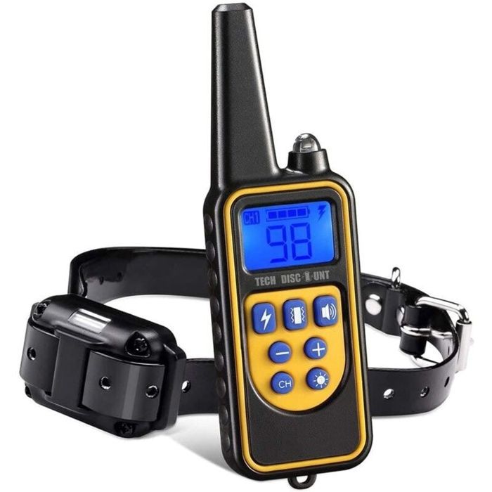 Meilleurs prix pour Collier de Dressage pour Chiens Rechargeable Porte de 1000m avec Mode Vibration Son Choc Statique et Lumire IPX67 Rsistant