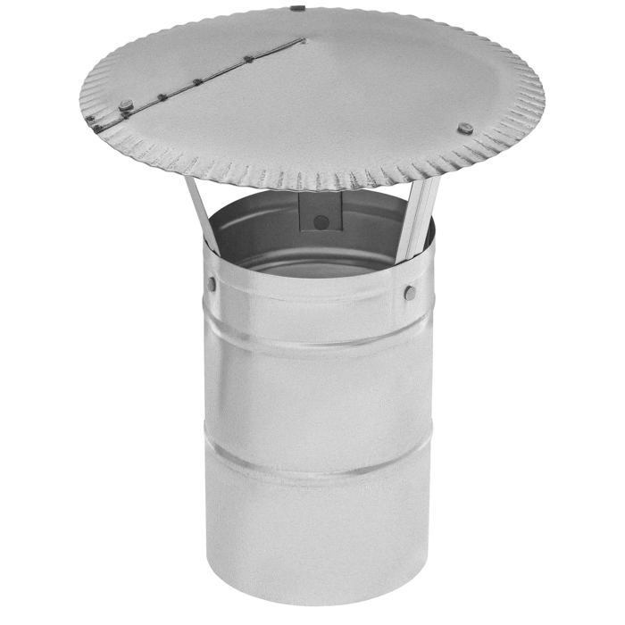 Chapeau de cheminée - KOTARBAU - ø 120 mm - Acier galvanisé - Argent - Résistant à la corrosion