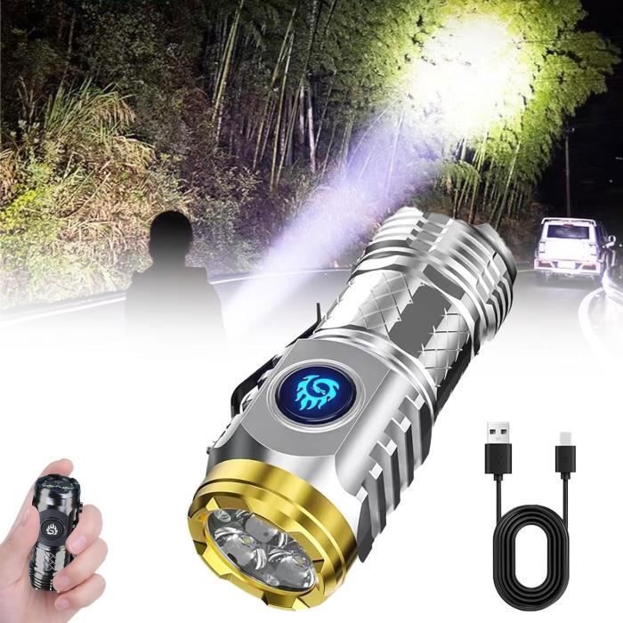 Lampe de poche à trois yeux - LED ultra lumineuses - 5 modes déclairage - Interrupteur intelligent - Étanche