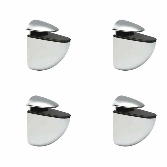 Un ensemble de 4 supports muraux pour étagères en verre supports détagère réglables verre maximale de 9 mm et vis incluses.