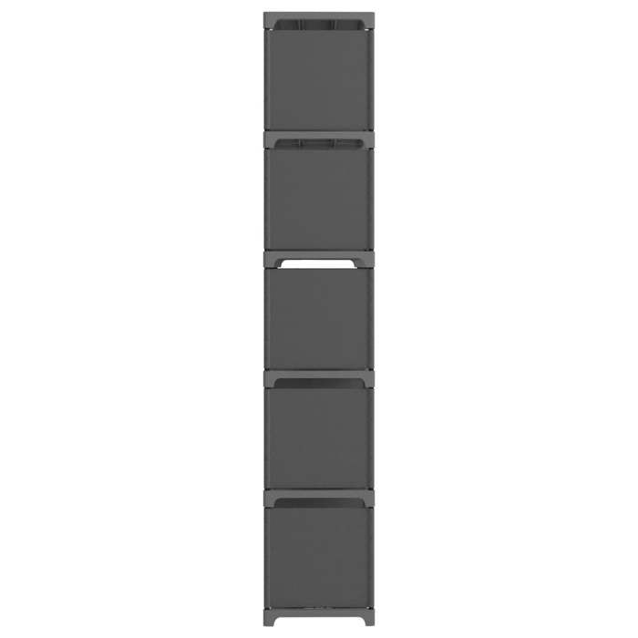 SOLDES DHIVER®Meuble de rangement - Gris Étagère Bibliothèque - CLARENCE - Pour salon - daffichage 15 cubes Gris 103 x 30 x 175 5c