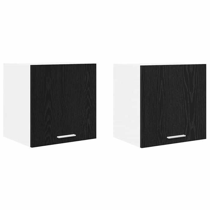 Meuble de cuisine haut - BEST-HOME - Armoire suspendue de cuisine 2 pcs - Chêne noir - et Blanc 40x31x40cm 3_4276785