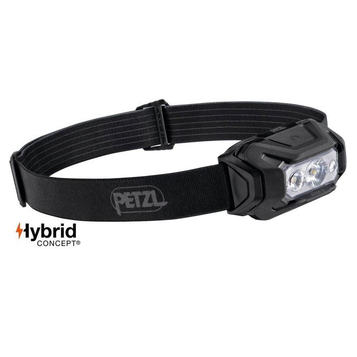 Lampe frontale - PETZL - ARIA 2 RGB - 475 Lumens - Portée 100 m - Autonomie max 100 h - Alimentation 3 piles AAA/LR03
