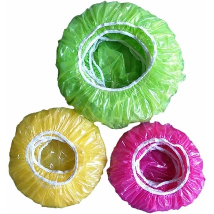 Couvre-plats élastiques réutilisables - Unbrand - 60 pièces - Plastique PE haute qualité - Conservation de fraîcheur