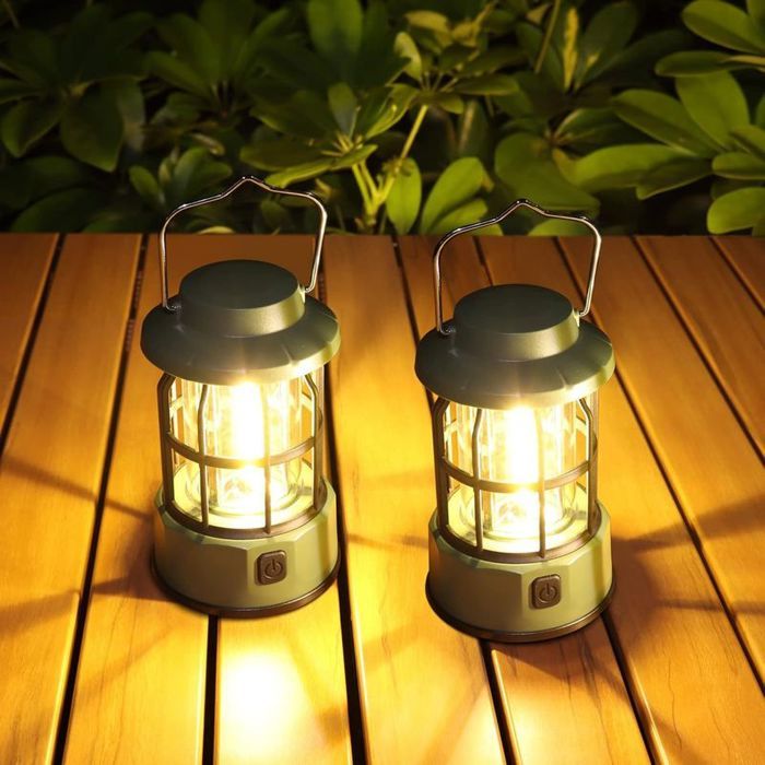 Lampe Camping Battant la Batterie Lot de 2 de Lanterne Camping Lightmness Dimmable Portable Lampe de Camping Imperméables IPX4