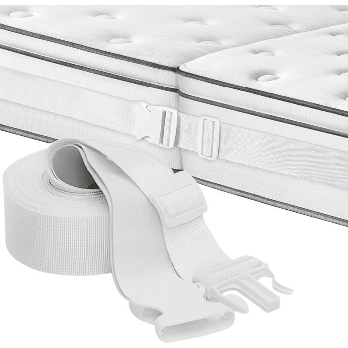 Support De Matelas 10 MX5Cm Connecteur De Matelas Support De Matelas Pour Deux Matelas Simples Pour La Famille Blanc[EC288]