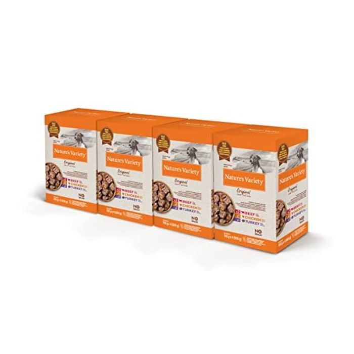 Original No Grain - Multipack pâtés pour chiens adultes mini - 4 Multipacks 4 x 150 g - Petit - intérieur - Sans allergène