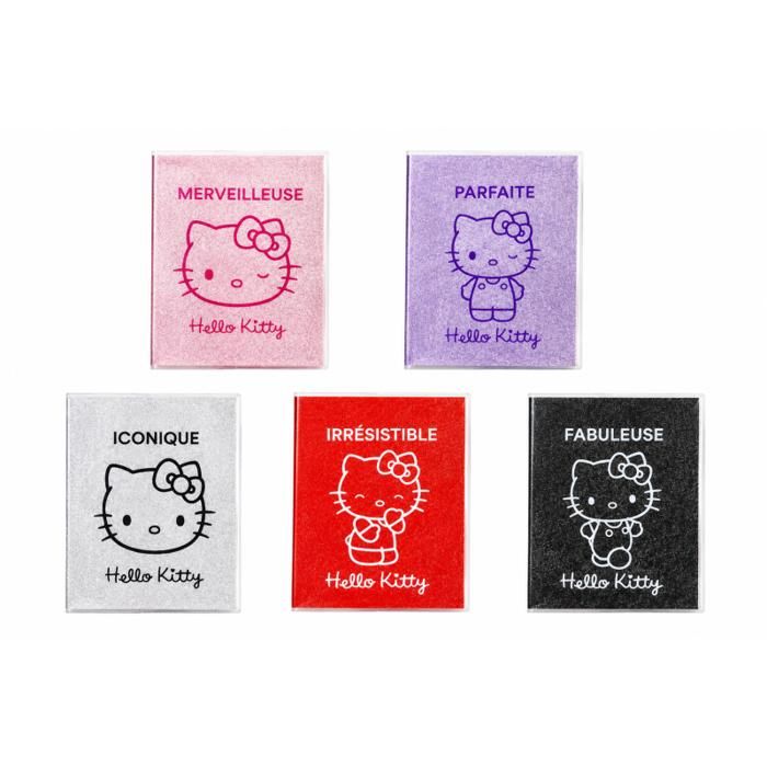 Lot de 5 carnets A5 Hello Kitty pailletés - 5 couleurs et motifs ...