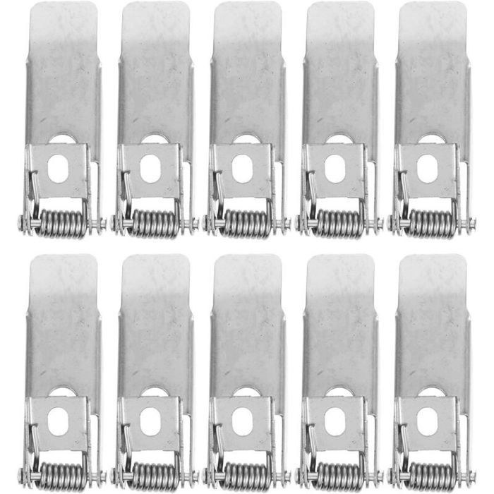 10 Clips à Ressort pour Spots Encastrés Pinces de Fixation Universelles pour Plafonniers et Panneaux Lumineux Ressorts de Montage Ha