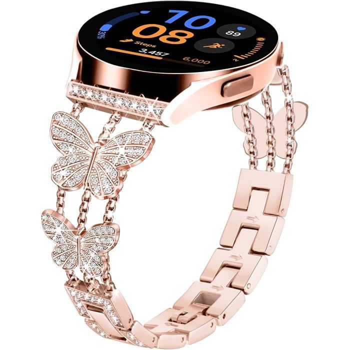 20mm Bracelet Métal pour Samsung Galaxy Watch FE 40mm /Galaxy Watch 7/6/5/4 40mm 44mm /6 Classic 43mm 47mm /5 Pro 45mm Bracelets