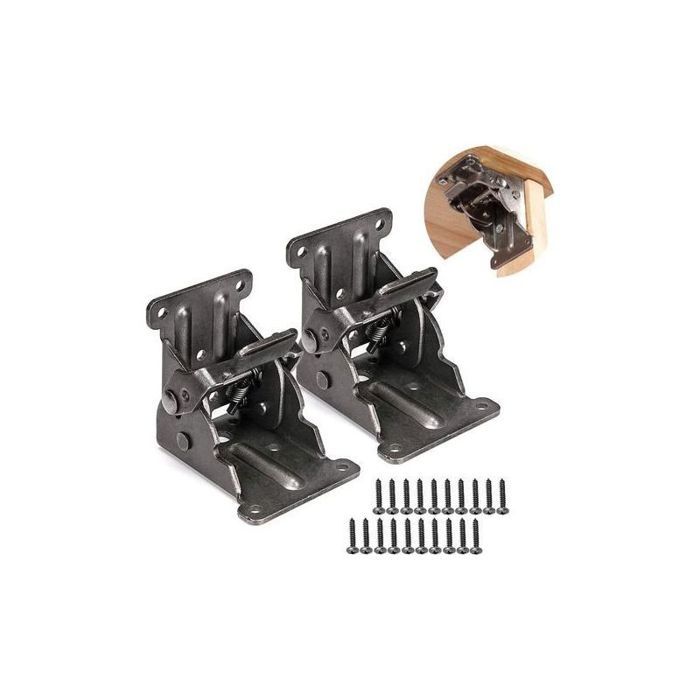 Charnière Pliante - MAX® - Support Table Lit - Noir Bronze - Acier Inox 500lb 0-90° Autobloquant Charnière Pliante - MAX® - Support Table Lit - Noir Bronze - Acier Inox 500lb 0-90° Autobloquant