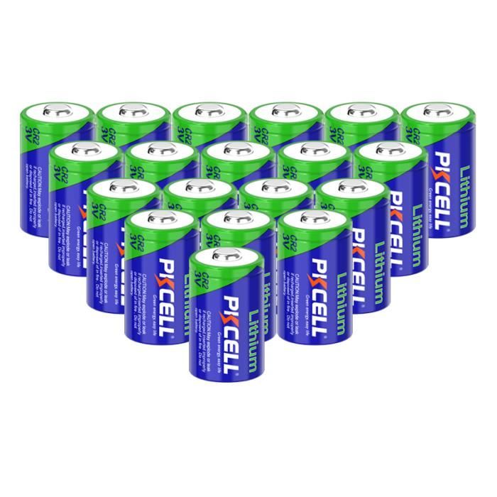 Lot De 2 Piles Bouton CR2 15270 3 V 800 MAh Pour Lampe Frontale, Lampe De Poche LED, Mini Ventilateurs, Etc