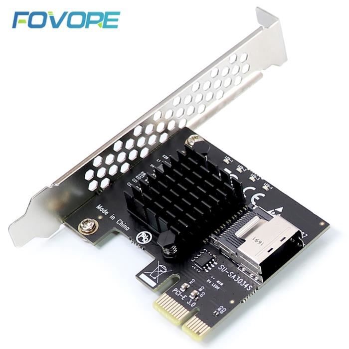 Adaptateur Mini SAS SFF-8087 PCI-Express 4.0 Vers Oculink SFF-8611 SFF-8612 Avec Support