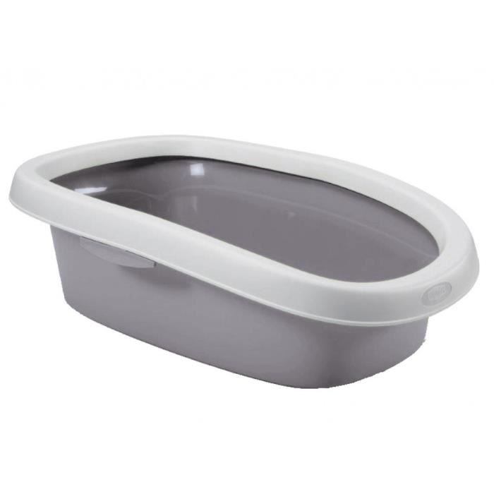 Comparer les prix de Bac à litière - animallparadise - Sprint 20 - 39x58x17 cm - Gris pierre - Pour chatons et petits chats