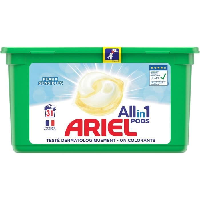 Ariel All-in-1 Pods Lessive Capsules, 100 Lavages (2 x 50 Pods), Ultra,  Elimination Supplémentaire des Taches pour Une [79] - Cdiscount  Electroménager