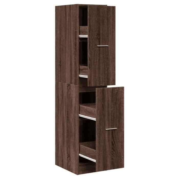 Armoire apothicaire chêne marron 30x41x1445 cm bois ingénierie -BK855175 (PLA)