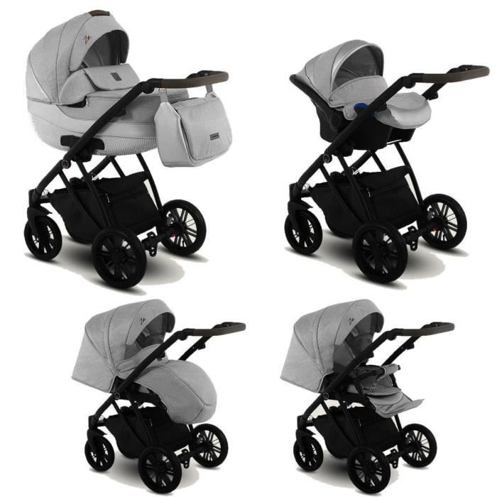 Poussette Combinée Trio landau siège Auto Zeo by SaintBaby Mountain Zeo-5 3en1 avec siège bébé