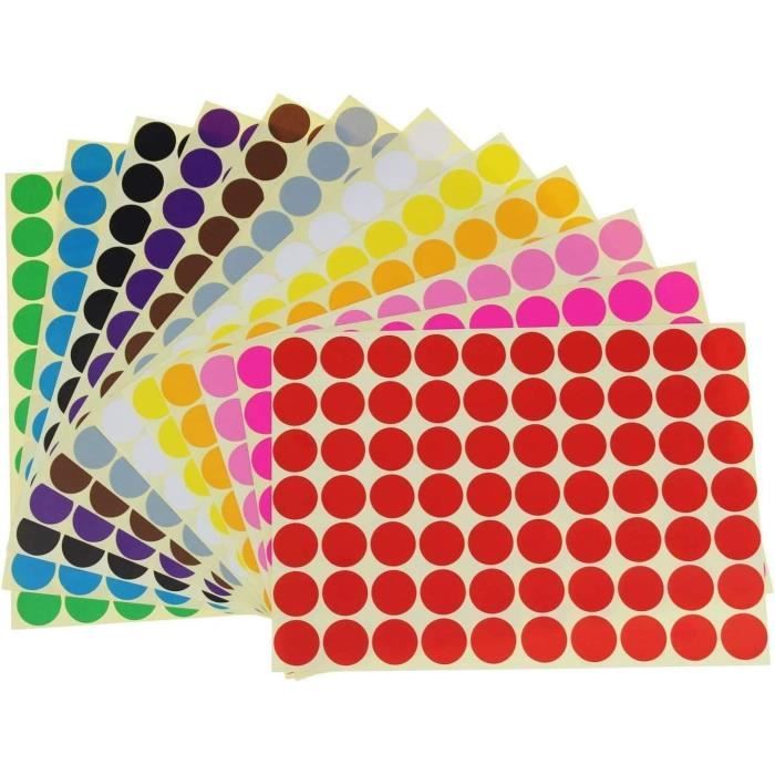 Goettes Autocollantes Rondes,8 Autocollantes Rondes Étiquett