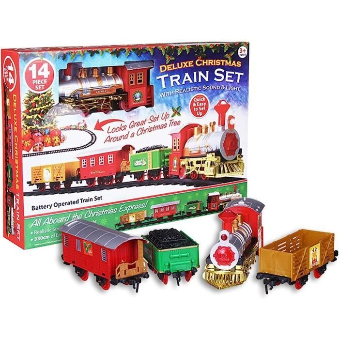 2S Train électrique Noël 22 pièces avec Musique, lumière et Mouvement