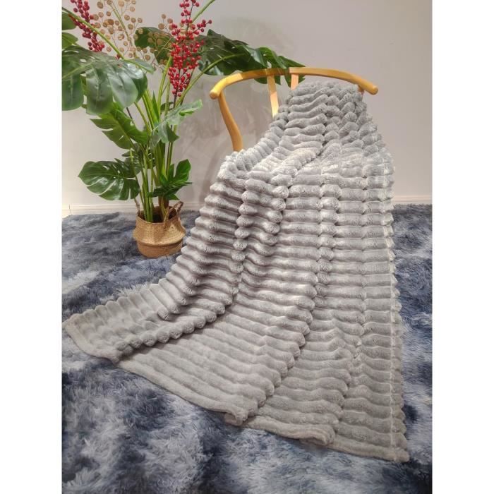 Plaid Sherpa Good Nite 150x200 Cm – Gris Douillet, Couverture Polaire