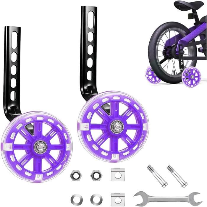 Roues De Support Stabilisateur Universel Pour Vélo Enfant 16 à 22 Pouces - Roulettes Réglables