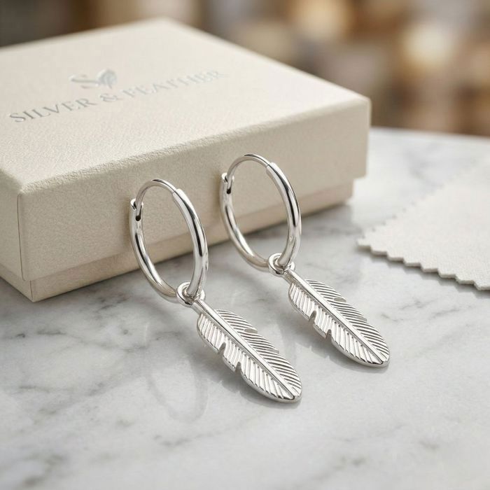 Boucles D'oreilles Pendantes Motif Chaîne Ovales Argent 925/000 Rhodié