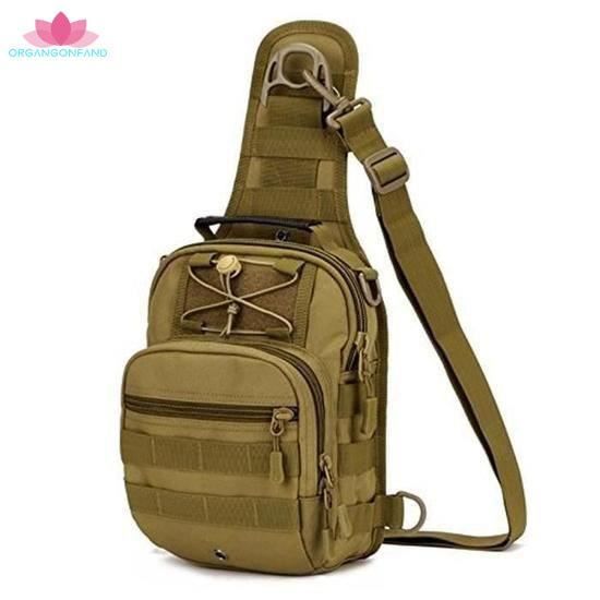 Sac Bandoulière Tactique Militaire HUNTVP - Noir, 25x18x10cm, Multiples Poches - Neuf Avec étiquettes