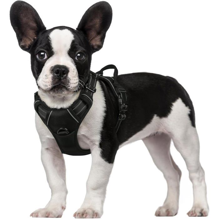 Comparer les prix de Harnais Chien/Gilet pour chien- Noir taille S -- Anti Traction Réglable Réfléchissant Matériau Respirant