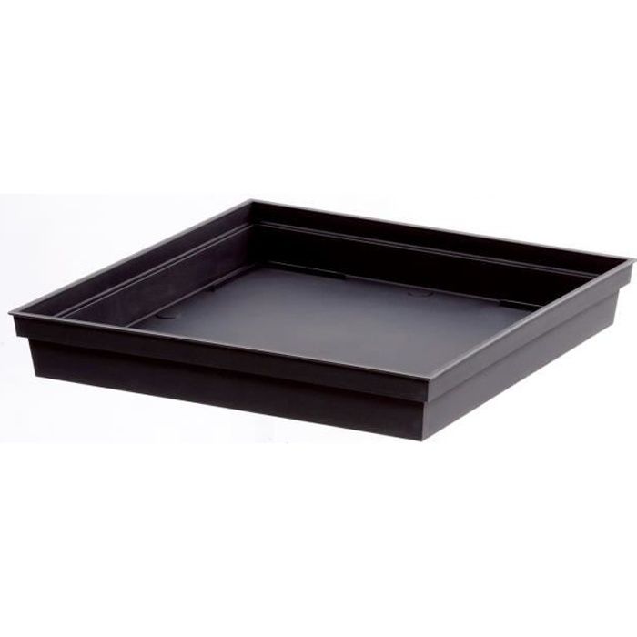 EDA Plastiques R019226 BR.T SX10 Marina Soucoupe Plastique Taupe 26 x 26 x 2 cm 