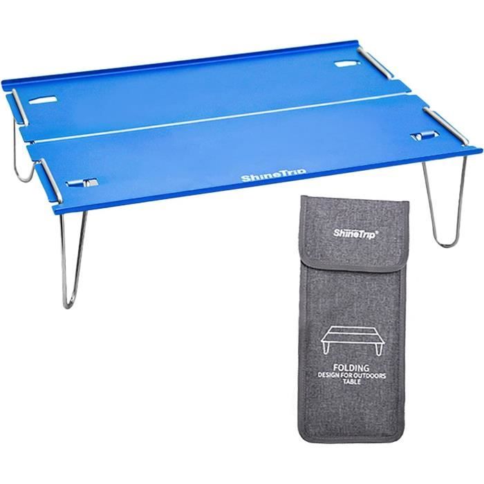 Table Extérieur Portable Réglable 45kg VILLEY Table Camping Pliante 0,9m - Aluminium Léger Hauteur Réglable Table Extérieure Aluminium Portable