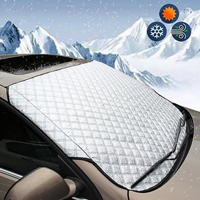 Protection Froid Pare Brise Housse Pare-brise AUHIKE 4 Couches - Anti-givre/UV (140x110cm) Pour Voiture/SUV Housse Anti Givre Voiture