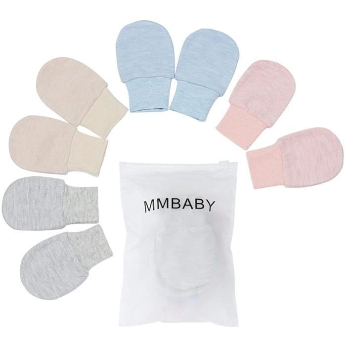 Coton Bebe Mmbaby 4 Paires Nouveau Ne En Coton Moufles Bebe Naissance Anti Griffures Mitaines Pour Baby 0 Cdiscount Puericulture Eveil Bebe