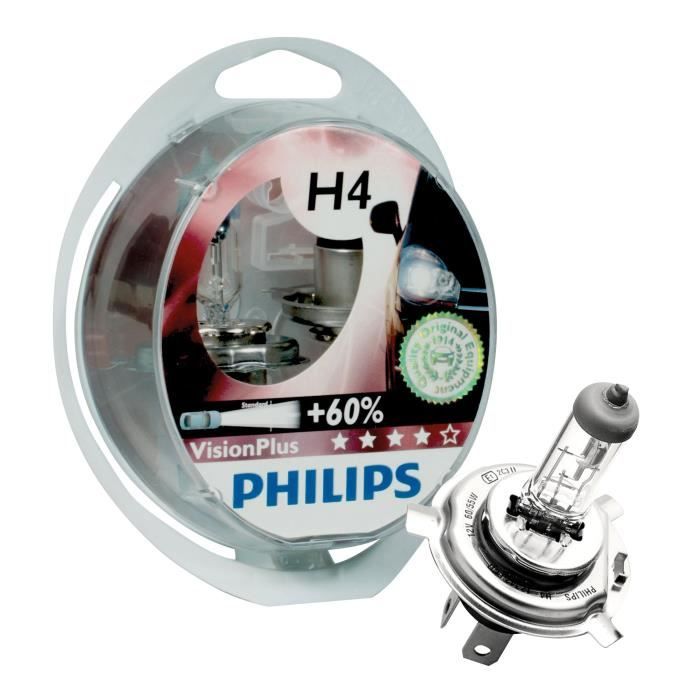 H4 VisionPlus 55W 12V showbox - Philips