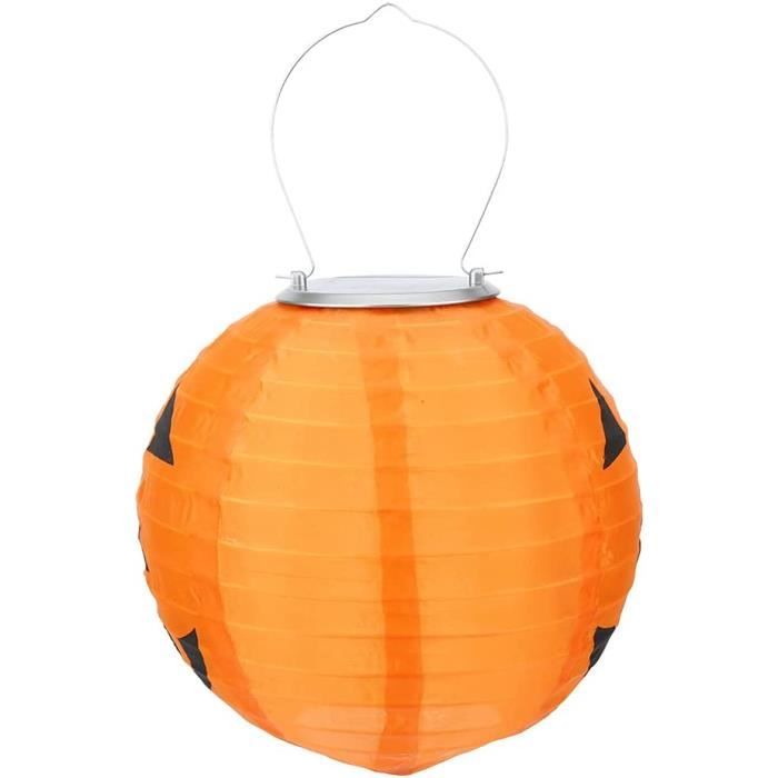 Guirlande Lumineuse Citrouille Halloween - Lanternes LED Suspendues Orange - 2m Ou 3m - Pour Décoration Fête