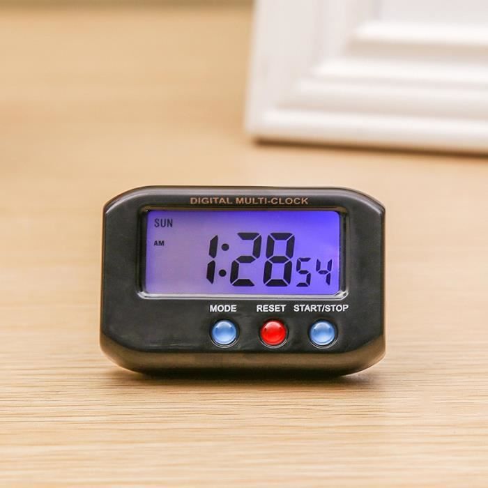 Horloge,Mini horloge numérique de bureau avec écran LCD à