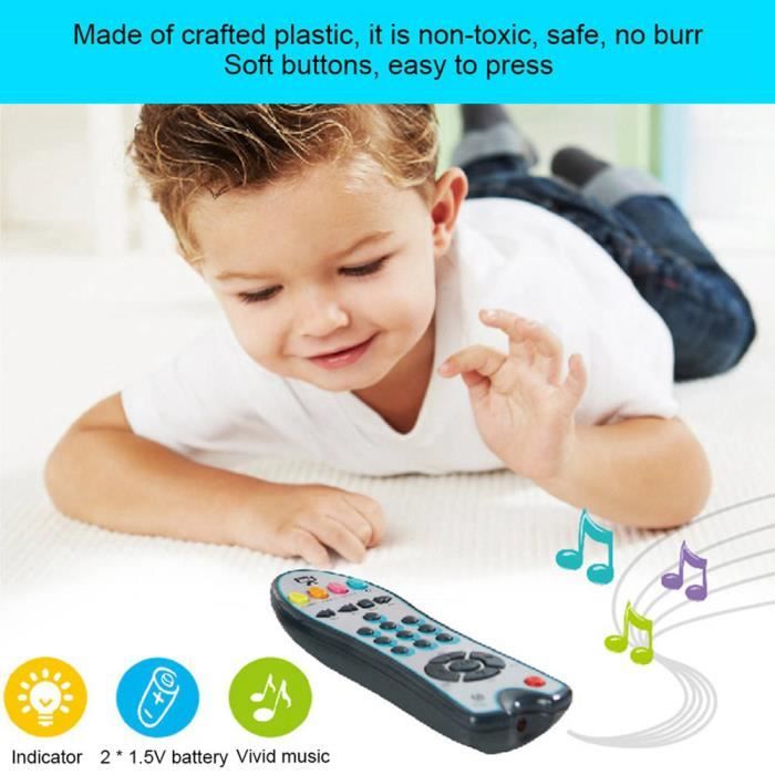 VGEBY télécommande bébé Bébé Musique TV Télécommande Numéros Électriques  Apprentissage Jouet Éducatif Enfants (Gris) - Cdiscount Jeux - Jouets