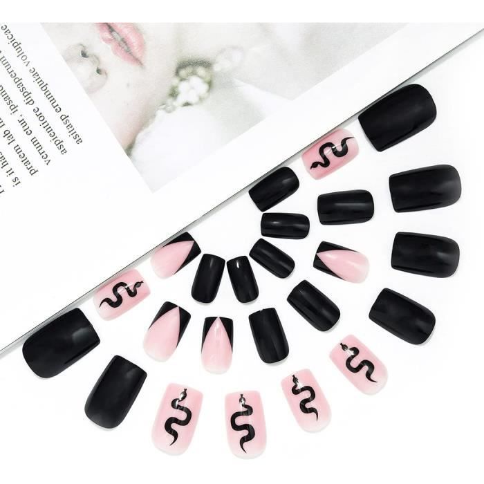 Kit De 24 Faux Ongles B25 - Style Pêche - Avec Colle - Neuf Dans Son Emballage
